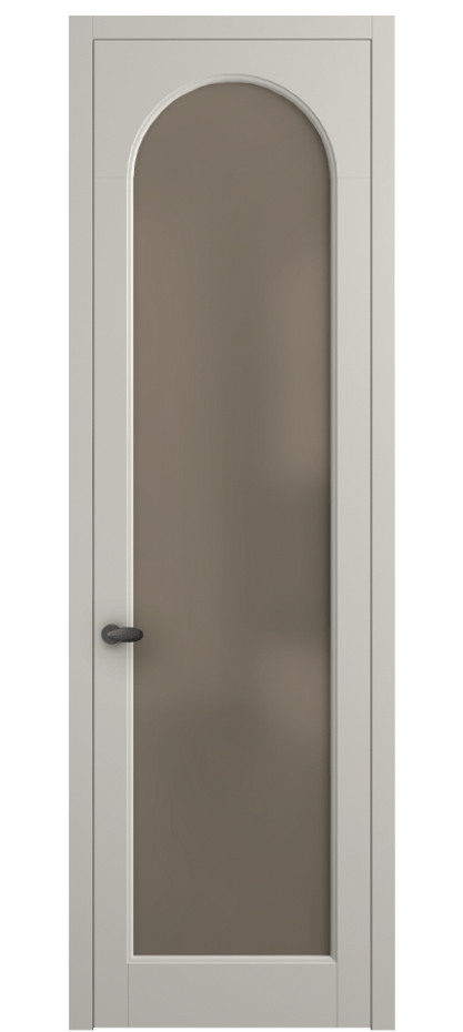Межкомнатная дверь Палаццо 6804 Матовый облачно-серый Сатинированное бронзовое стекло, триплекс Цена 654400 AMD | Volhovec