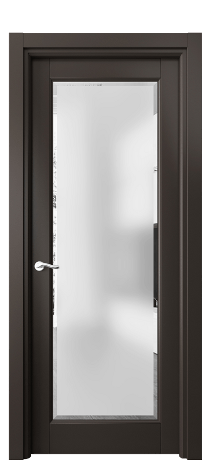 Дверь межкомнатная Лигнум 0700 Матовый антрацит Сатинированное стекло с фацетом Гладкий наличник МАН Цена 654840 AMD Наличники уже входят в базовый комплект. Фабрика дверей Волховец 8 (800) 551 43 19 Межкомнатная дверь Лигнум 0700 Матовый антрацит Сатинированное стекло с фацетом Цена 654840 AMD | Volhovec