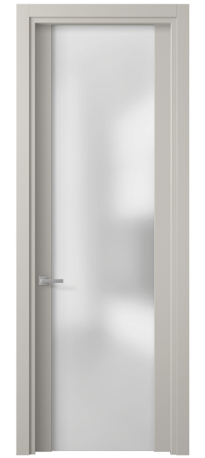 Межкомнатная дверь Planum 4114 Матовый облачно-серый Сатинированное стекло Цена 399910 AMD | Volhovec