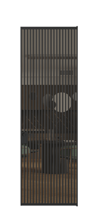 Алюминиевая дверь АЛПЛ040.06 Алюминий Черный Прозрачное бронзовое стекло, триплекс Цена 1146020  | Volhovec