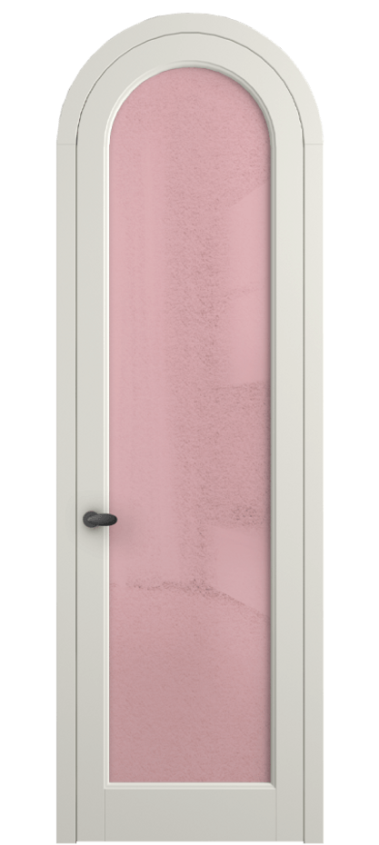 Межкомнатная дверь Палаццо 6814 Матовый жемчужный Фактурное розовое стекло "Лёд", триплекс Цена 884500 AMD | Volhovec