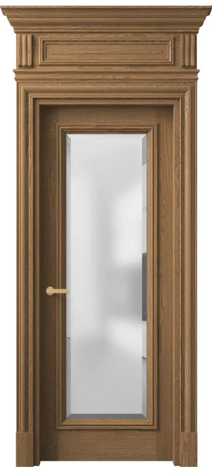 Межкомнатная дверь Антик 7300 Дуб мускатный матовый Сатинированное стекло с фацетом Цена 264949 ₽ | Volhovec