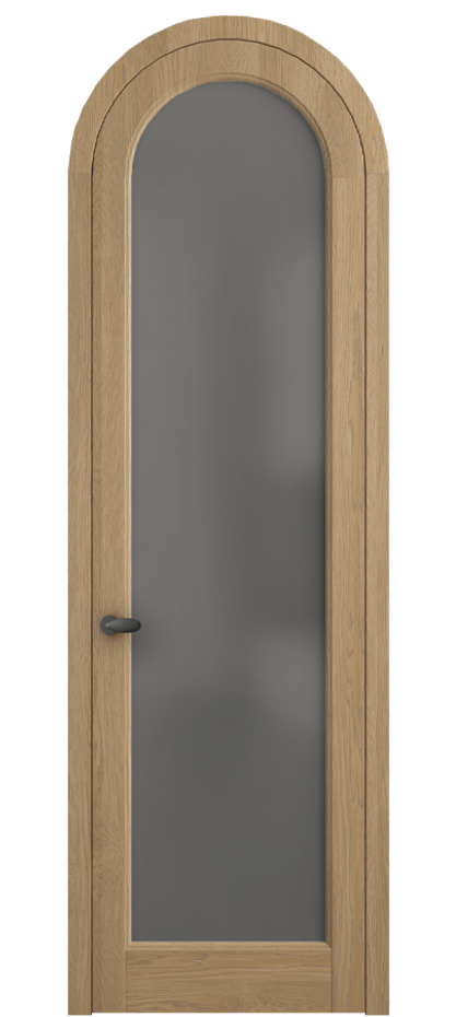 Межкомнатная дверь Палаццо 6814 Дуб соломенный матовый Сатинированное серое стекло, триплекс Цена 1391600 AMD | Volhovec