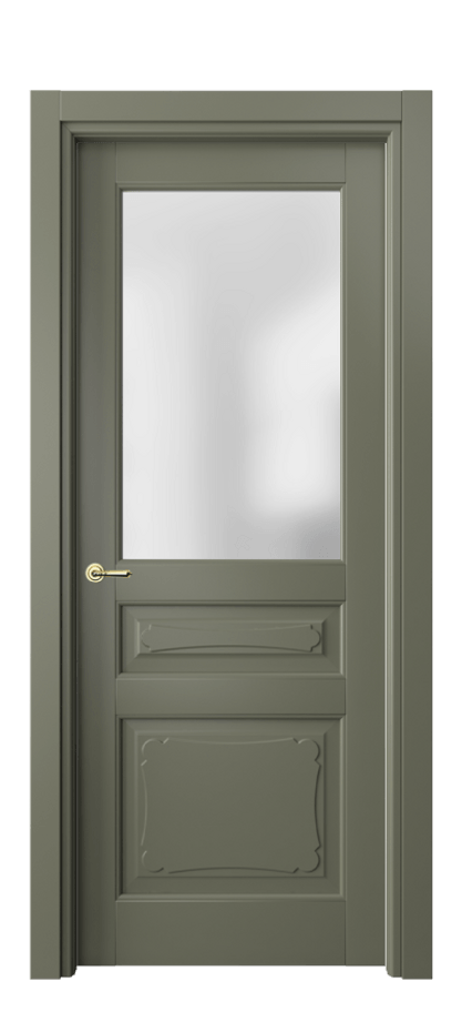 Межкомнатная дверь Тоскана Элегантэ 6324 Матовый оливковый тёмный Сатинированное стекло Цена 666970 AMD | Volhovec