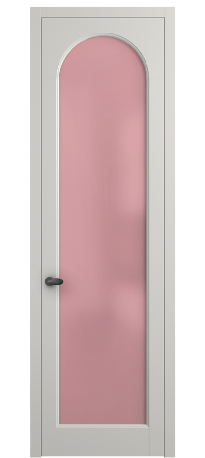 Межкомнатная дверь Палаццо 6804 Матовый серый Сатинированное розовое стекло, триплекс Цена 654400 AMD | Volhovec
