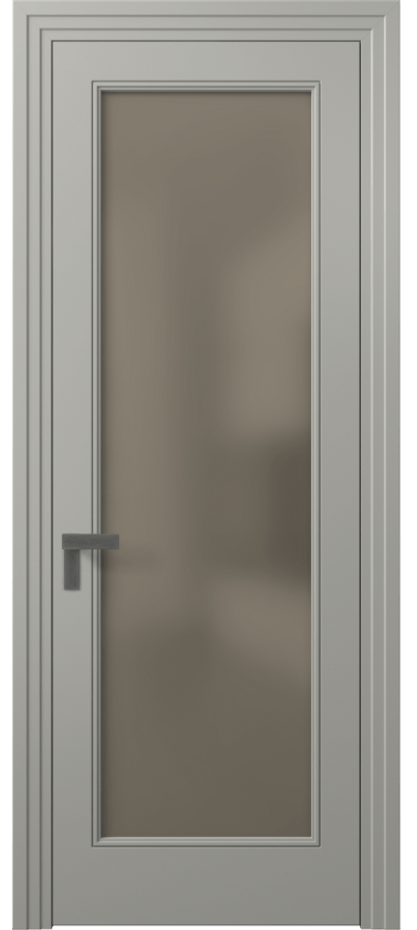 Дверь межкомнатная Rocca 8300 Матовый нейтральный серый Сатинированное бронзовое стекло, триплекс Каскадный компланарный наличник МНСР Цена 559071 AMD Наличники уже входят в базовый комплект. Фабрика дверей Волховец 8 (800) 551 43 19 Межкомнатная дверь Rocca 8300 Матовый нейтральный серый Сатинированное бронзовое стекло, триплекс Цена 559071 AMD | Volhovec