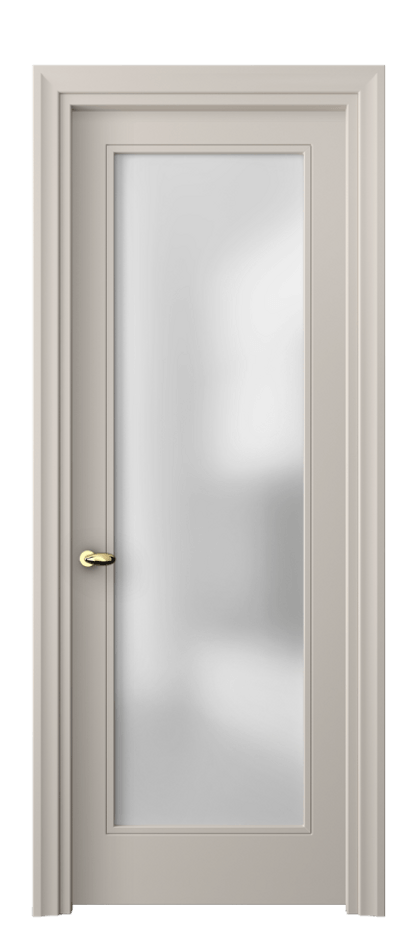 Межкомнатная дверь Esse 8502 Матовый светло-бежевый Сатинированное стекло Цена 56239 ₽ | Volhovec