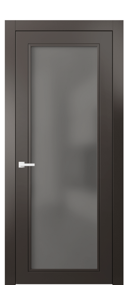 Межкомнатная дверь Neo Classic 8000 Матовый антрацит Сатинированное серое стекло, триплекс Цена 503770 AMD | Volhovec