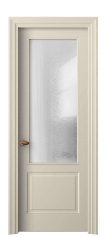 Межкомнатная дверь Esse 8552 Матовый бежево-серый Фактурное стекло "Лёд", триплекс Цена 379280 AMD | Volhovec