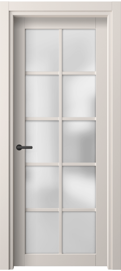 Межкомнатная дверь Neo 2106 ПЭТ тёплый-белый Сатинированное стекло Цена 181810 AMD | Volhovec