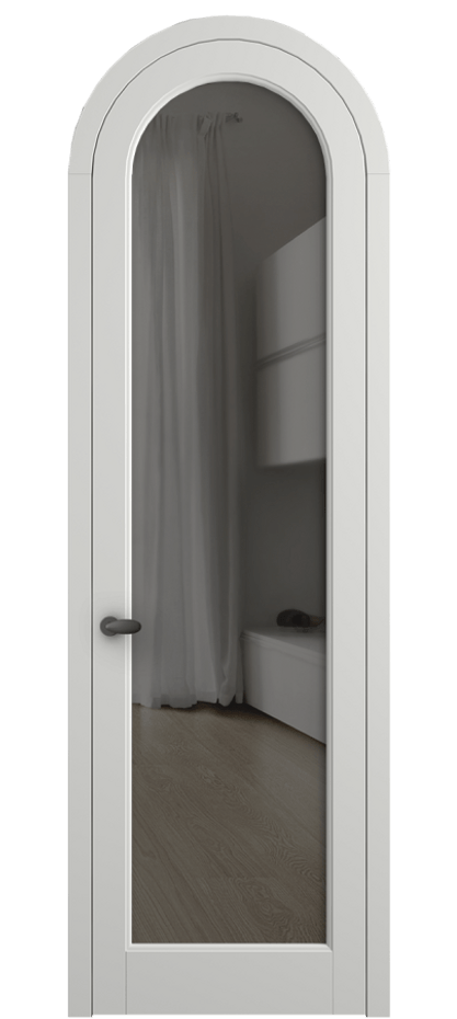 Межкомнатная дверь Палаццо 6814 Матовый светло-серый Прозрачное серое стекло, триплекс Цена 844100 AMD | Volhovec