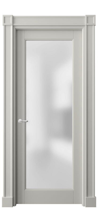 Межкомнатная дверь Тоскана Плано 6300 Матовый тёплый серый Сатинированное стекло Цена 860800 AMD | Volhovec