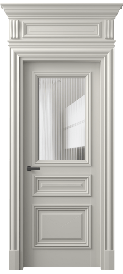 Межкомнатная дверь Antique 7304 Бук тёплый серый Рифлёное стекло "Moru", триплекс Цена 1150590 AMD | Volhovec