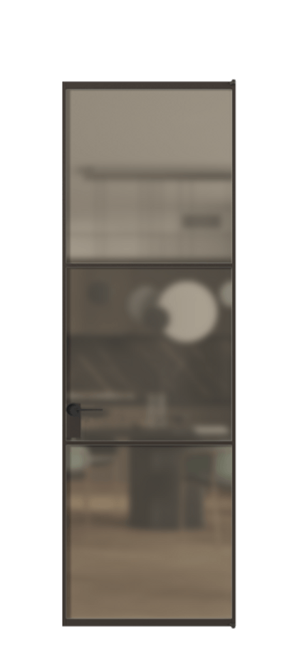 Алюминиевая дверь АЛПЛ040.03 Алюминий антрацит Сатинированное бронзовое стекло, триплекс. Без короба ААН Цена 6460 Стоимость комплекта двери включает:
1. Полотно (600/650/700/750/800/850/900/950*2000-2400 мм).
2. Короб
3. Комплект фурнитуры (2 торцевые петли и магнитный замок с ответной планкой). Фабрика дверей Волховец 8 (800) 551 43 19 Алюминиевая дверь АЛПЛ040.03 Алюминий антрацит Сатинированное бронзовое стекло, триплекс Цена 6460 | Volhovec