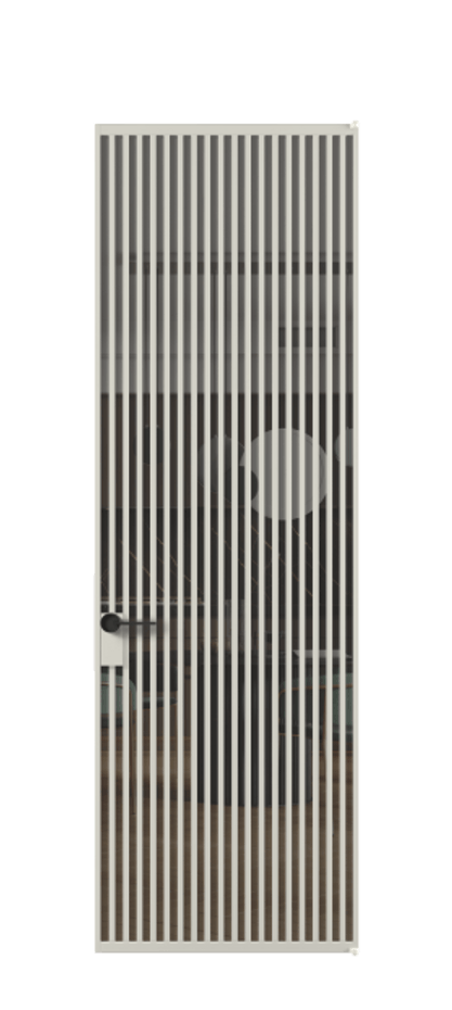 Алюминиевая дверь АЛПЛ040.06 Алюминий тёплый серый Прозрачное серое стекло, триплекс Цена 1304900  | Volhovec