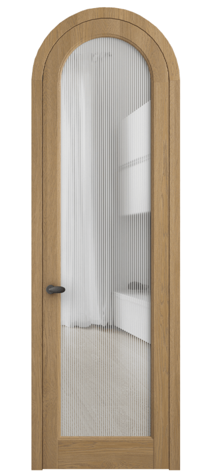 Межкомнатная дверь Палаццо 6814 Дуб пшеничный матовый Рифлёное стекло "Дюна", триплекс Цена 1432100 AMD | Volhovec