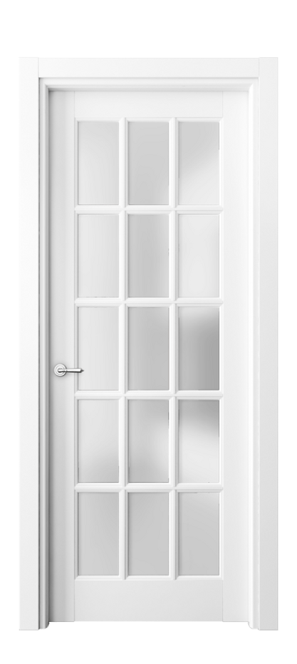 Межкомнатная дверь Тоскана Грильято 6311 Матовый белоснежный Сатинированное стекло Цена 754650 AMD | Volhovec
