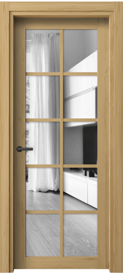 Межкомнатная дверь Neo 2106 Солнечный вяз Двустороннее зеркало, триплекс Цена 189360 AMD | Volhovec