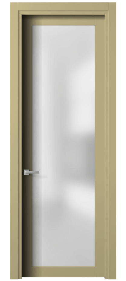 Межкомнатная дверь Planum 2102 Матовый белоснежный Сатинированное стекло Цена 333100 AMD | Volhovec