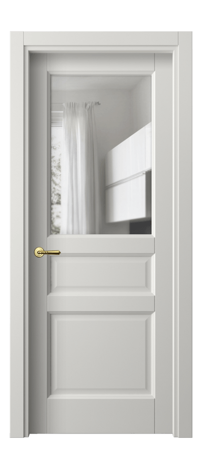 Межкомнатная дверь Galant 1432 Матовый серый Прозрачное стекло Цена 331800 AMD | Volhovec