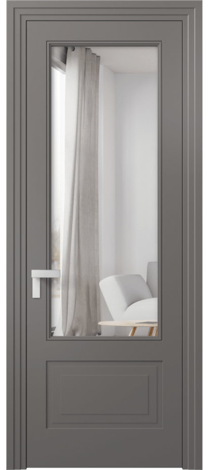 Межкомнатная дверь Rocca 8342 Матовый классический серый Двустороннее зеркало, триплекс Цена 12975560 so'm | Volhovec