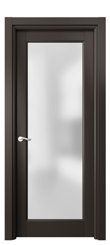 Межкомнатная дверь Лигнум 0700 Матовый антрацит Сатинированное стекло Цена 641350 AMD | Volhovec