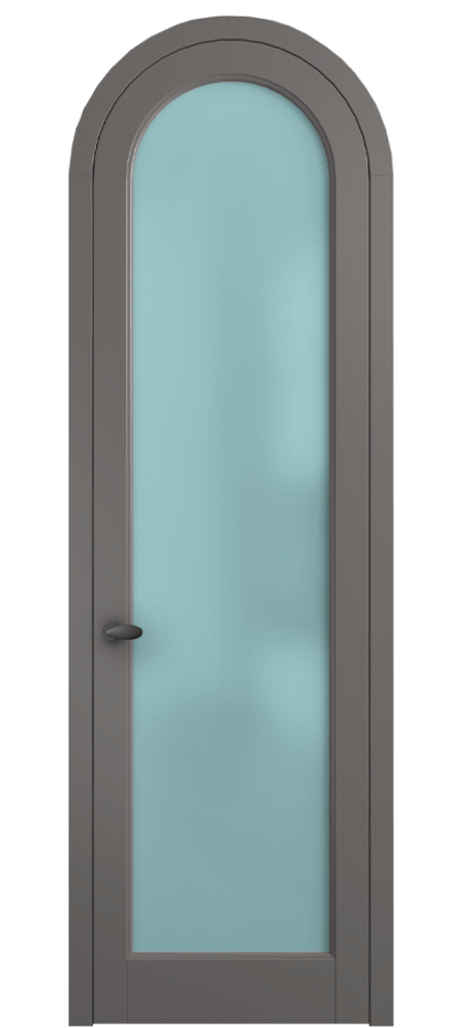 Межкомнатная дверь Палаццо 6814 Матовый классический серый Сатинированное голубое стекло, триплекс Цена 865000 AMD | Volhovec