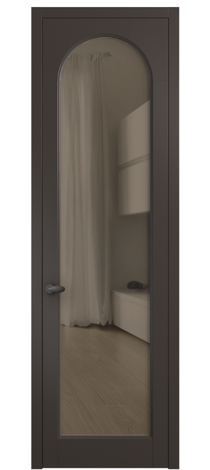 Межкомнатная дверь Палаццо 6804 Матовый антрацит Прозрачное бронзовое стекло, триплекс Цена 654400 AMD | Volhovec