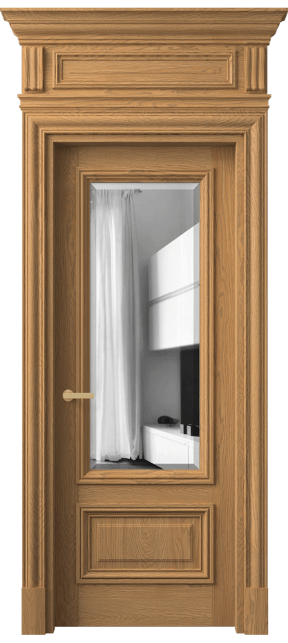 Межкомнатная дверь Antique 7306 Дуб пшеничный матовый Двустороннее зеркало с фацетом, триплекс Цена 1829980 AMD | Volhovec