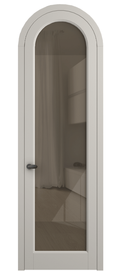 Межкомнатная дверь Палаццо 6814 Матовый облачно-серый Рефлективное бронзовое стекло "Stopsol", калёное Цена 898000 AMD | Volhovec