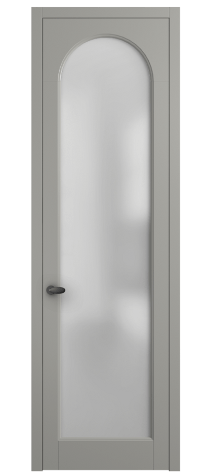 Межкомнатная дверь Палаццо 6804 Матовый нейтральный серый Сатинированное стекло Цена 654400 AMD | Volhovec