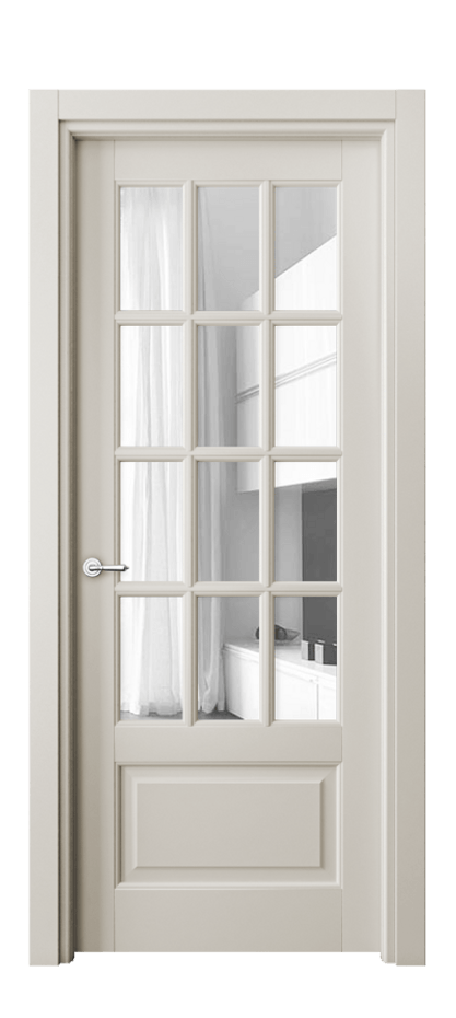 Межкомнатная дверь Toscana Grigliato 6313 Бук облачный серый Прозрачное стекло Цена 770160 AMD | Volhovec