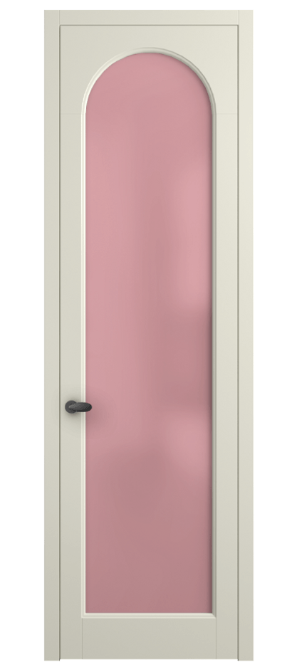 Межкомнатная дверь Палаццо 6804 Матовый молочно-белый Сатинированное розовое стекло, триплекс Цена 654400 AMD | Volhovec