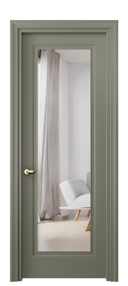 Межкомнатная дверь Esse 8503 Матовый оливковый тёмный Двустороннее зеркало, триплекс Цена 321010 AMD | Volhovec