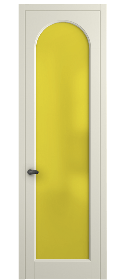 Межкомнатная дверь Палаццо 6804 Матовый молочно-белый Сатинированное жёлтое стекло, триплекс Цена 654400 AMD | Volhovec
