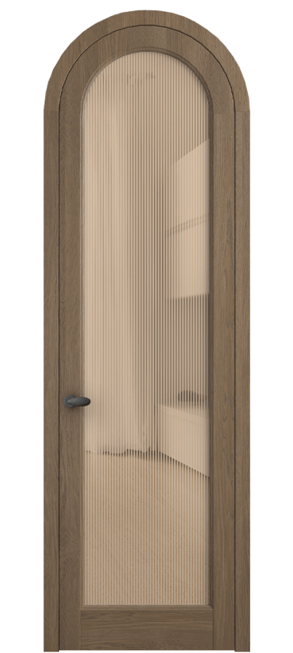 Межкомнатная дверь Палаццо 6814 Дуб джутовый матовый Рифлёное оранжевое стекло "Дюна", триплекс Цена 1461100 AMD | Volhovec