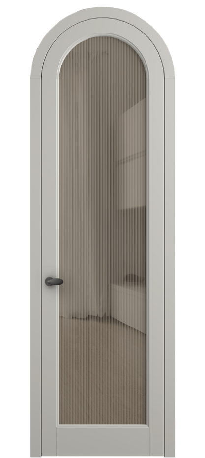 Межкомнатная дверь Палаццо 6814 Матовый тёплый серый Рифлёное бронзовое стекло "Moru", триплекс Цена 898000 AMD | Volhovec