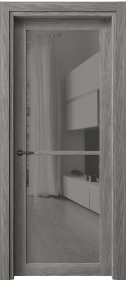 Межкомнатная дверь Нео 2108 Имбирный ясень Двустороннее серое зеркало, триплекс Цена 0 AMD | Volhovec