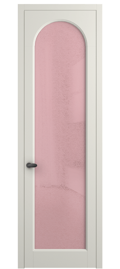 Межкомнатная дверь Палаццо 6804 Матовый жемчужный Фактурное розовое стекло "Лёд", триплекс Цена 694800 AMD | Volhovec