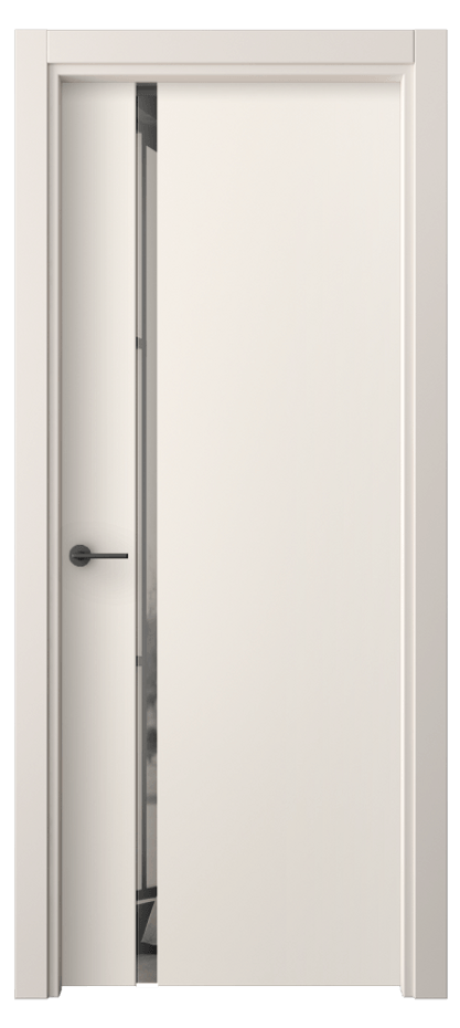 Межкомнатная дверь Фридом 4222 ПЭТ кремово-белый Двустороннее серое зеркало, триплекс Цена 234000 AMD | Volhovec
