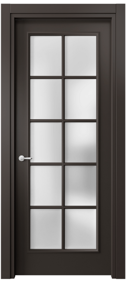 Межкомнатная дверь Paris 8102 Матовый антрацит Сатинированное стекло Цена 390610 AMD| Volhovec