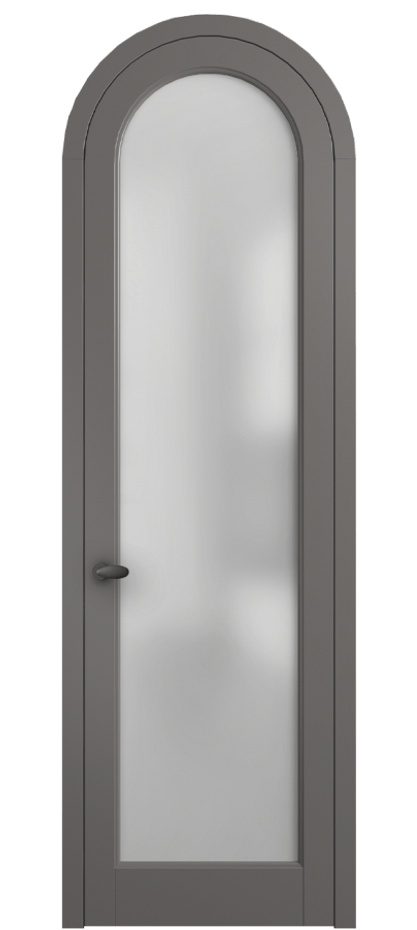 Межкомнатная дверь Палаццо 6814 Матовый классический серый Сатинированное стекло Цена 844100 AMD | Volhovec