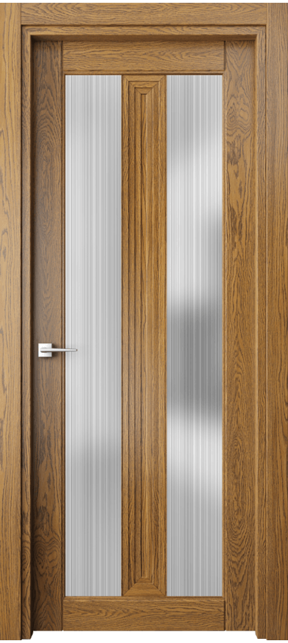 Межкомнатная дверь Ego 6122 Дуб медовый Сатинированное стекло "Дождь" Цена 623680 AMD | Volhovec