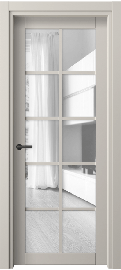 Межкомнатная дверь Neo 2106 ПЭТ светло-серый Прозрачное стекло, триплекс Цена 193140 AMD | Volhovec