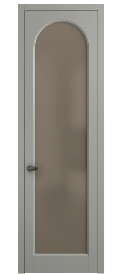 Межкомнатная дверь Палаццо 6804 Матовый нейтральный серый Сатинированное бронзовое стекло, триплекс Цена 654400 AMD | Volhovec