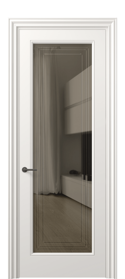 Дверь межкомнатная Mascot 8400 Матовый пудровый белый Прозрачное бронзовое стекло с гравировкой "Грани", триплекс, 7 мм Фигурный наличник МПБЛ Цена 523330 AMD Наличники уже входят в базовый комплект. Фабрика дверей Волховец 8 (800) 551 43 19 Межкомнатная дверь Mascot 8400 Матовый пудровый белый Прозрачное бронзовое стекло с гравировкой "Грани", триплекс, 7 мм Цена 523330 AMD | Volhovec