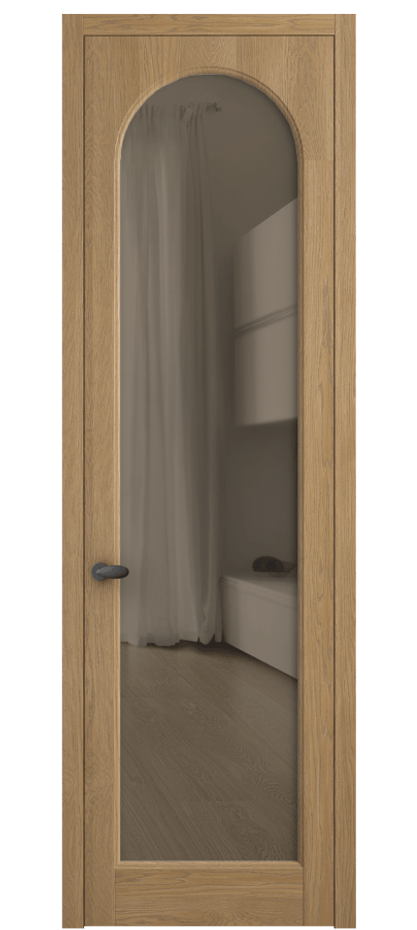 Межкомнатная дверь Палаццо 6804 Дуб пшеничный матовый Прозрачное бронзовое стекло, триплекс Цена 1028700 AMD | Volhovec