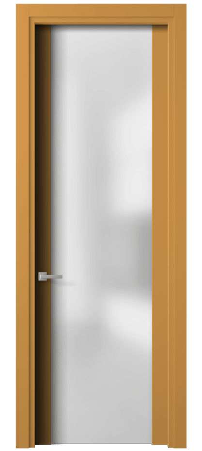 Межкомнатная дверь Planum 4114 Матовый белоснежный Сатинированное стекло Цена 519900 AMD | Volhovec