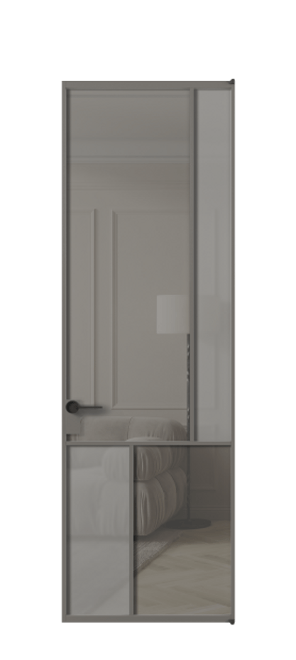 Межкомнатная дверь Mosaic АЛПЛ041.21 Алюминий классический серый Сатинированное серое стекло, триплекс, 6 мм + Прозрачное серое стекло, триплекс, 6 мм Цена 861690 AMD | Volhovec