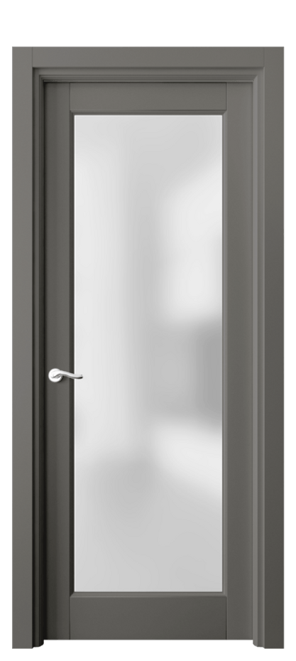 Межкомнатная дверь Лигнум 0700 Матовый классический серый Сатинированное стекло Цена 641350 AMD | Volhovec